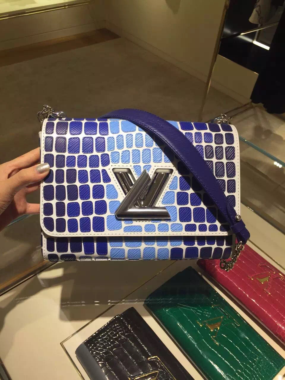 Real Louis Vuitton Twist Colorways MM Bag M41862 Blue